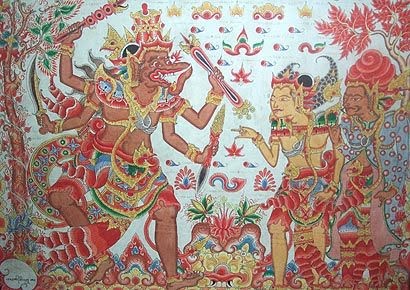 clasic painting kamasan village klungkung bali