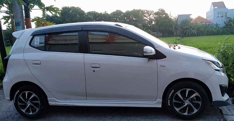 rent car bali toyota agya city car
